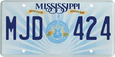 MS license plate MJD424