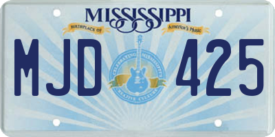 MS license plate MJD425