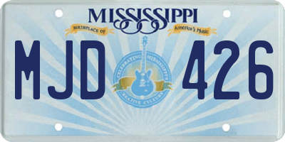 MS license plate MJD426