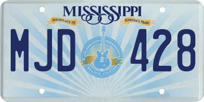MS license plate MJD428