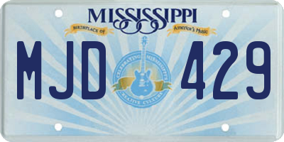 MS license plate MJD429