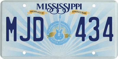 MS license plate MJD434