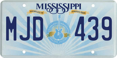 MS license plate MJD439