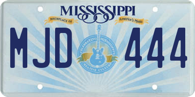 MS license plate MJD444