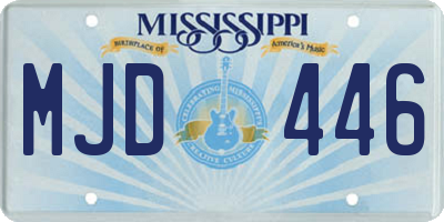 MS license plate MJD446
