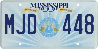 MS license plate MJD448