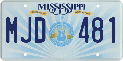 MS license plate MJD481