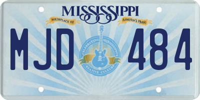 MS license plate MJD484