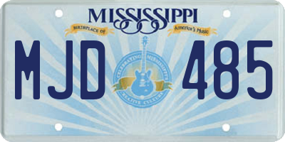 MS license plate MJD485