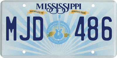 MS license plate MJD486