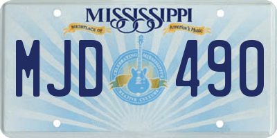 MS license plate MJD490