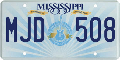 MS license plate MJD508