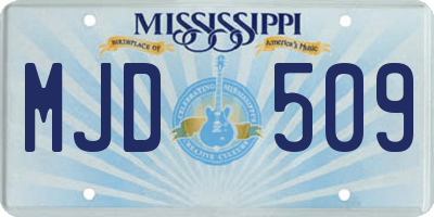 MS license plate MJD509