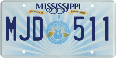 MS license plate MJD511