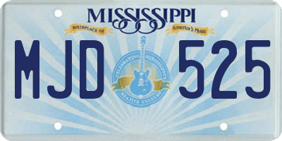 MS license plate MJD525
