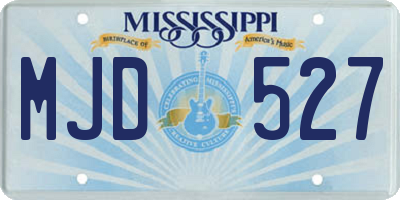 MS license plate MJD527