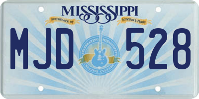 MS license plate MJD528
