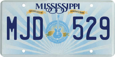 MS license plate MJD529
