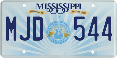 MS license plate MJD544