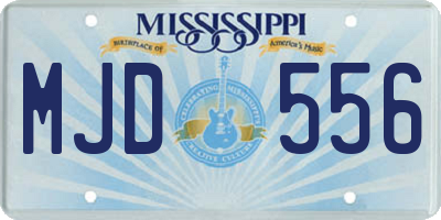 MS license plate MJD556