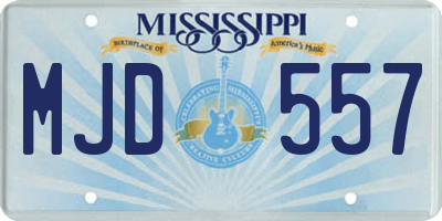 MS license plate MJD557
