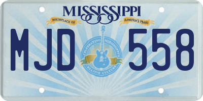 MS license plate MJD558