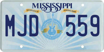 MS license plate MJD559
