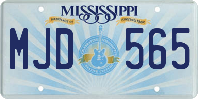MS license plate MJD565