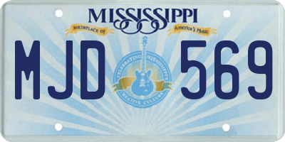 MS license plate MJD569