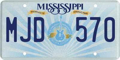 MS license plate MJD570