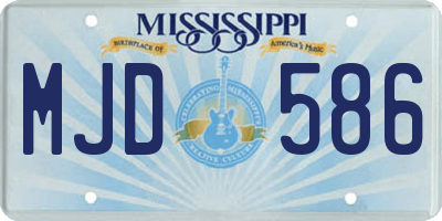 MS license plate MJD586