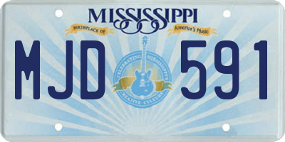 MS license plate MJD591