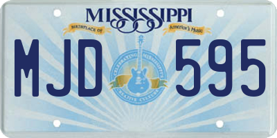 MS license plate MJD595