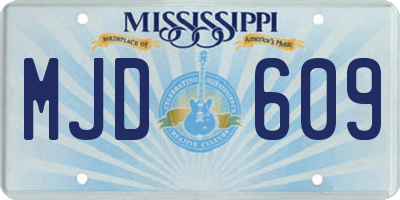 MS license plate MJD609