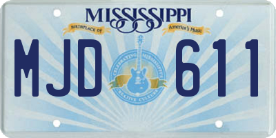 MS license plate MJD611