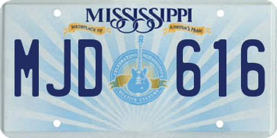 MS license plate MJD616