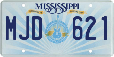 MS license plate MJD621