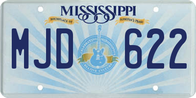 MS license plate MJD622
