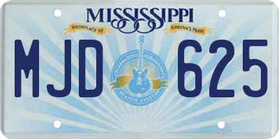 MS license plate MJD625