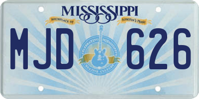 MS license plate MJD626