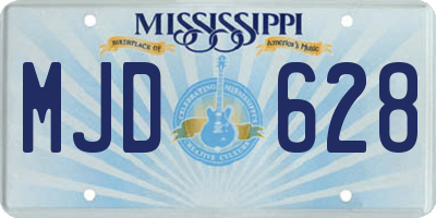 MS license plate MJD628
