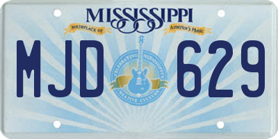 MS license plate MJD629