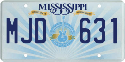 MS license plate MJD631