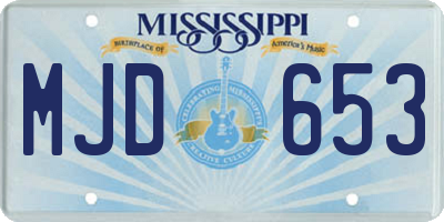 MS license plate MJD653