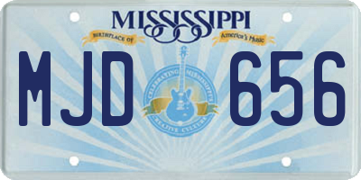 MS license plate MJD656