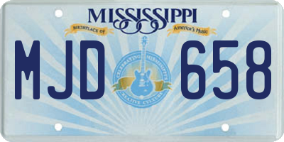 MS license plate MJD658