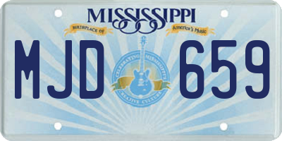 MS license plate MJD659