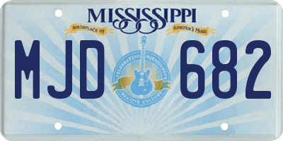 MS license plate MJD682