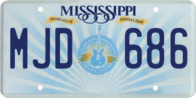 MS license plate MJD686