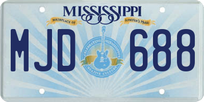 MS license plate MJD688